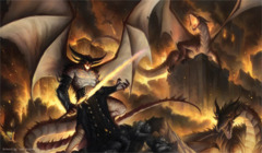 Artists of Magic Play Mat 14 DRAGONLORD SINN w/Artwork by Tyler Walpole